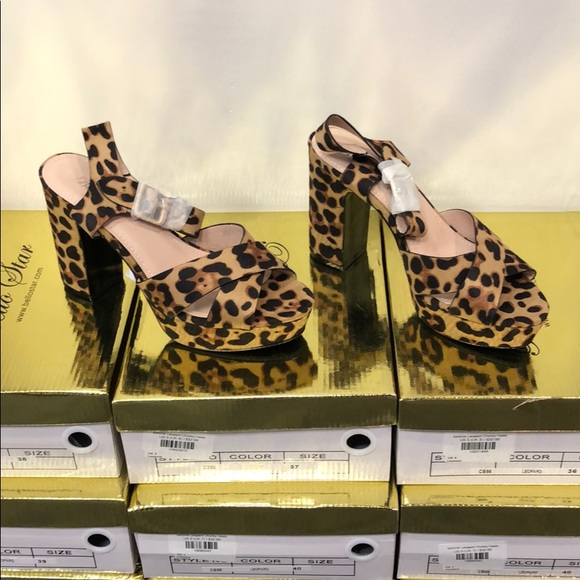Leopard Print Chunky Heels - Picture 5 of 5